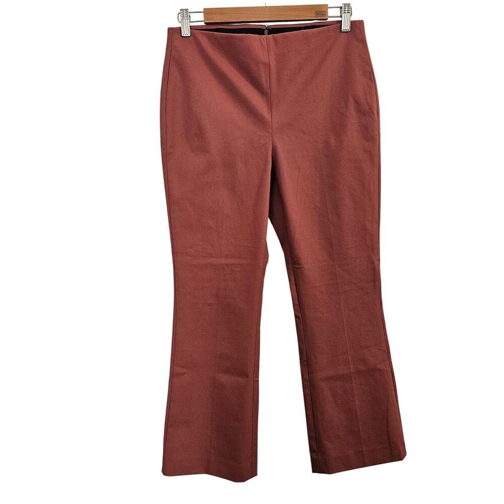 THEORY Cropped Flare Pant in Brick Red Size 8
